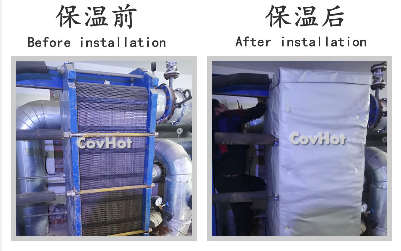 板式<a href=http://tyjinshang.cn/e/tags/?tagname=%E6%8D%A2%E7%83%AD%E5%99%A8%E4%BF%9D%E6%B8%A9 target=_blank class=infotextkey>換熱器保溫</a>套,板換保溫罩